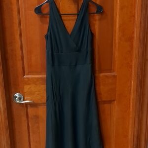 J. Crew Black Maxi V-Neck Sleeveless Dress